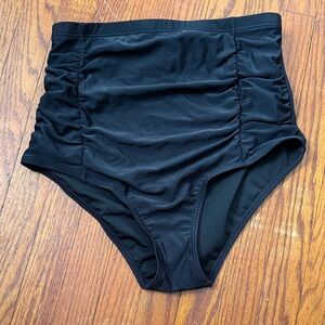 NWT High-Waisted Black Swim Bottom Medium
